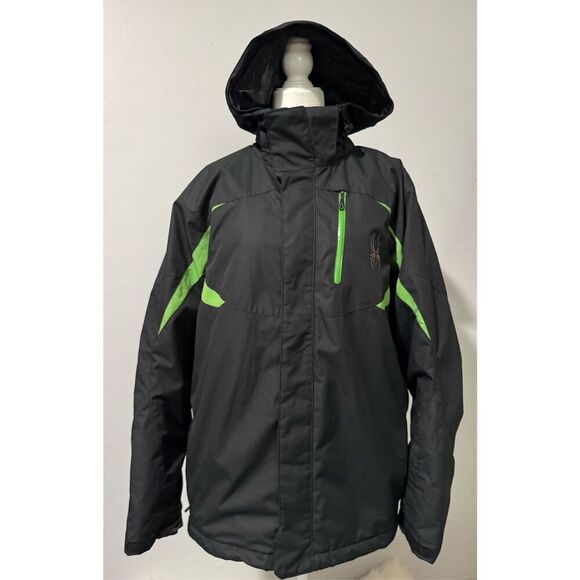 Spyder men’s winter jacket L front zipper with pockets - Picture 1 of 15